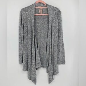 Philosophy Women's Heather Gray Open Cardigan Size Small
